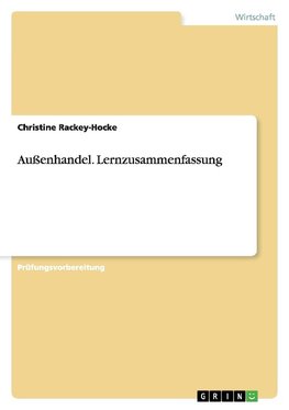 Außenhandel. Lernzusammenfassung