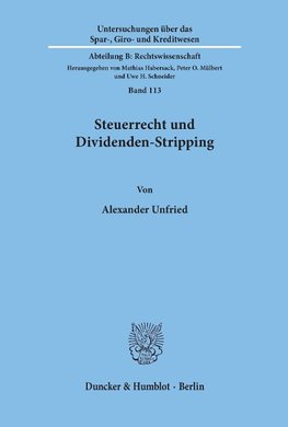 Steuerrecht und Dividenden-Stripping.