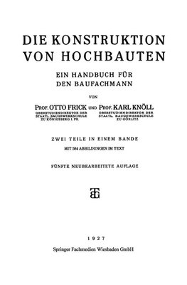 Die Konstruktion von Hochbauten