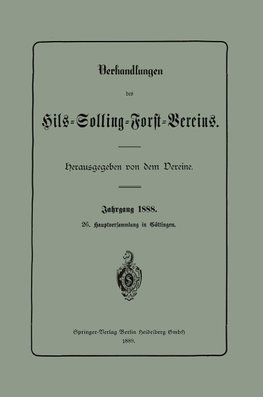 Verhandlungen des Hils-Solling-Forst-Vereins