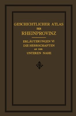 Die Herrschaften des Unteren Nahegebietes