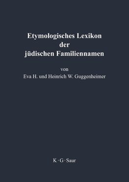 Etymologisches Lexikon der jüdischen Familiennamen