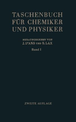 Taschenbuch für Chemiker und Physiker