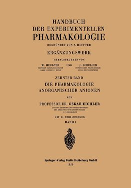 Die Pharmakologie Anorganischer Anionen