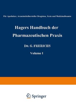 Hagers Handbuch der Pharmazeutischen Praxis