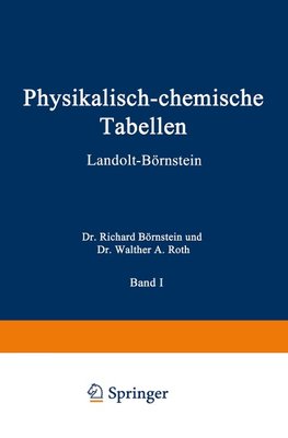 Physikalisch-Chemische Tabellen