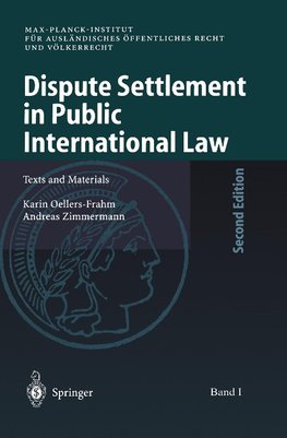 Dispute Settlement in Public International Law