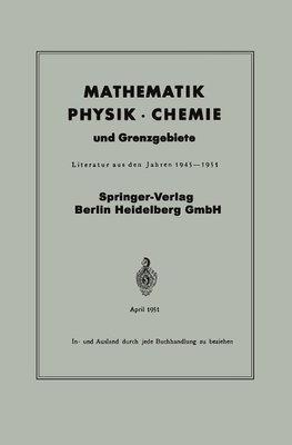 Mathematik, Physik · Chemie und Grenzgebiete