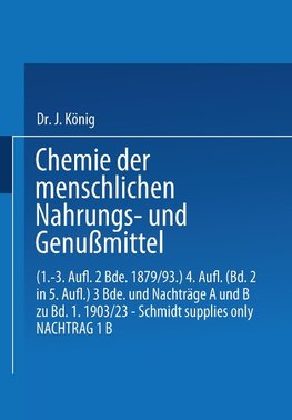 Chemie der menschlichen Nahrungs- und Genussmittel