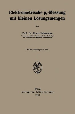 Elektrometrische pH-Messung mit kleinen Lösungsmengen