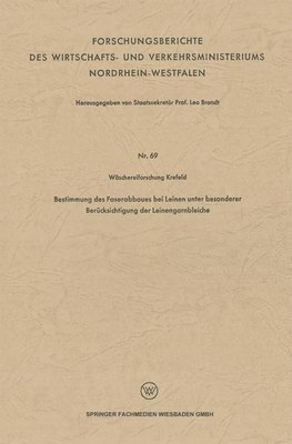 Bestimmung des Faserabbaues bei Leinen unter besonderer Berücksichtigung der Leinengarnbleiche