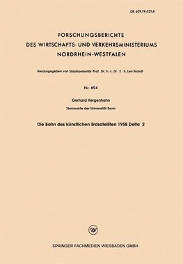 Die Bahn des künstlichen Erdsatelliten 1958 Delta 2