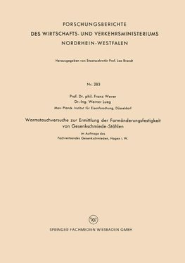 Warmstauchversuche zur Ermittlung der Formänderungsfestigkeit von Gesenkschmiede-Stählen