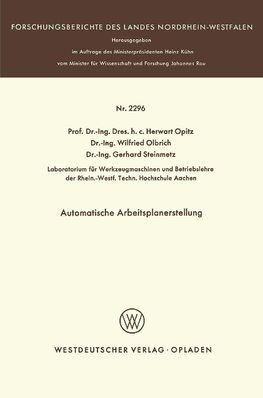 Automatische Arbeitsplanerstellung