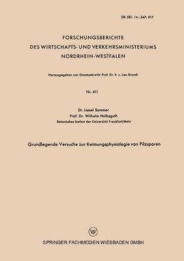 Grundlegende Versuche zur Keimungsphysiologie von Pilzsporen