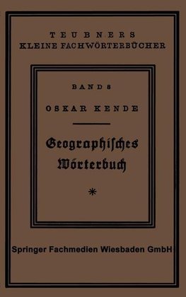 Geographisches Wörterbuch