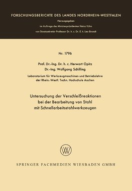 Untersuchung der Verschleißreaktionen bei der Bearbeitung von Stahl mit Schnellarbeitsstahlwerkzeugen