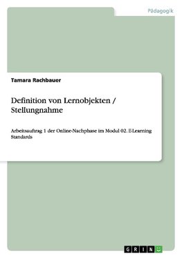 Definition von Lernobjekten / Stellungnahme