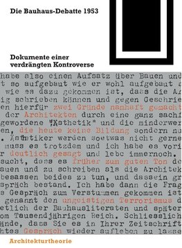 Die Bauhaus-Debatte 1953