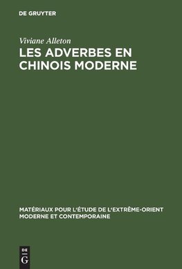 Les adverbes en chinois moderne