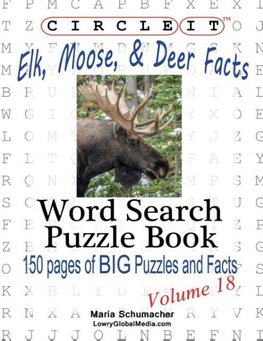 Circle It, Elk, Moose, and Deer Facts, Word Search, Puzzle Book