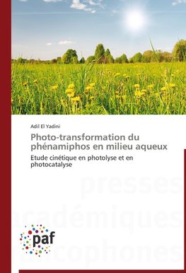 Photo-transformation du phénamiphos en milieu aqueux