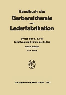 Zurichtung und Prüfung des Leders