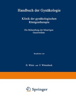 Klinik der gynäkologischen Röntgentherapie