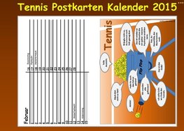 Immerwährender TENNIS Postkarten KALENDER (kartonierte Ausgabe)