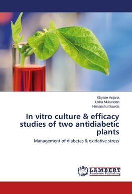 In vitro culture & efficacy studies of two antidiabetic plants