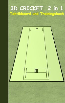 3D Cricket 2 in 1 Taktikboard und Trainingsbuch