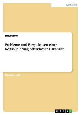 Probleme und Perspektiven einer Konsolidierung öffentlicher Haushalte