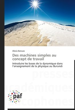 Des machines simples au concept de travail