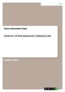 Sources of International Criminal Law