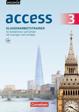 English G Access Band 3: 7. Schuljahr - Allgemeine Ausgabe Baden-Württtemberg - Klassenarbeitstrainer mit Audios und Lösungen online