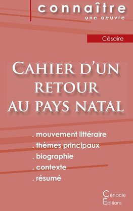 Fiche de lecture Cahier d'un retour au pays natal de Césaire (Analyse littéraire de référence et résumé complet)