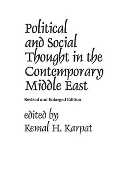 Political and Social Thought in the Contemporary Middle East