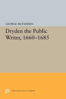 Dryden the Public Writer, 1660-1685