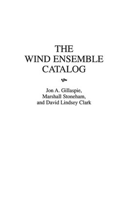 The Wind Ensemble Catalog