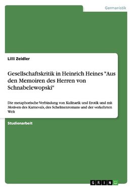 Gesellschaftskritik in Heinrich Heines "Aus den Memoiren des Herren von Schnabelewopski"