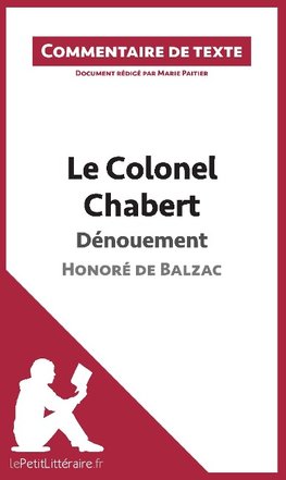 Commentaire composé : Le Colonel Chabert de Balzac - Dénouement