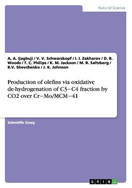 Production of olefins via oxidative de-hydrogenation of C3¿C4 fraction by CO2 over Cr¿Mo/MCM¿41