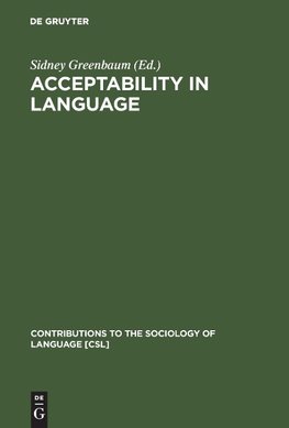 Acceptability in Language