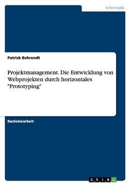 Projektmanagement. Die Entwicklung von Webprojekten durch horizontales "Prototyping"