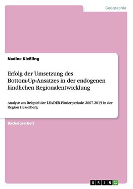 Erfolg der Umsetzung des Bottom-Up-Ansatzes in der endogenen ländlichen Regionalentwicklung