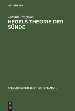 Hegels Theorie der Sünde