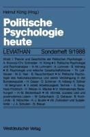 Politische Psychologie heute