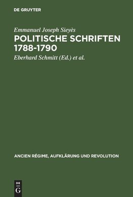 Politische Schriften 1788-1790