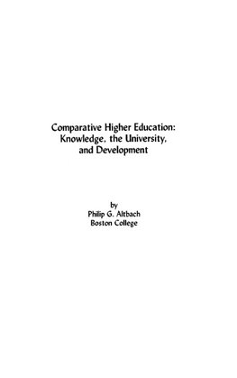 Comparative Higher Education