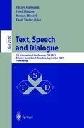 Text, Speech and Dialogue